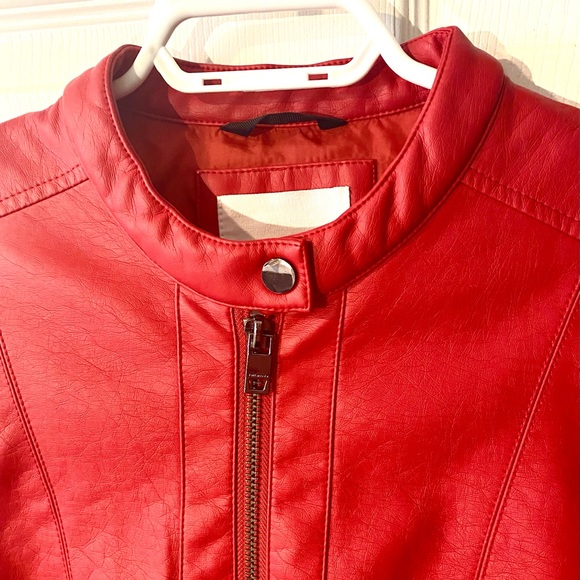 Red Leather Jacket - Picture 3 of 4